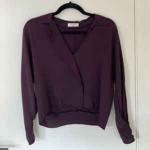 Babaton dark purple blouse